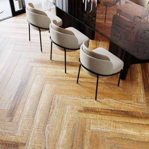 Herringbone Styled Wooden Floor Tiles - DBL Ceramics